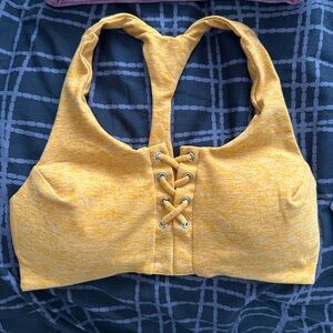 Women’s Lace-Up Racerback Bralette - Yellow